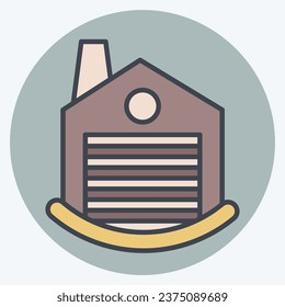 Icon Factory. related to Icon Building symbol. color mate style. simple design editable. simple illustration