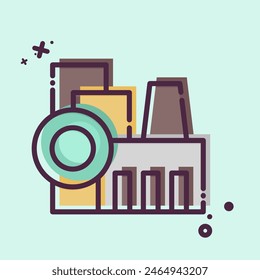 Icon Factory. related to City symbol. MBE style. simple design illustration