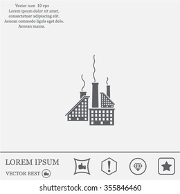 icon of factory. Vector illustration EPS 10