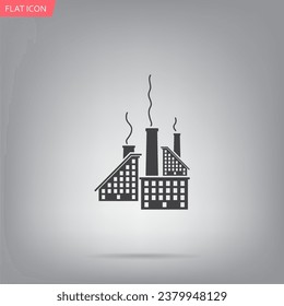 icon of factory. Vector illustrator EPS 10
