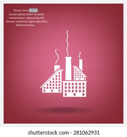 icon of factory. Vector illustrator EPS 10