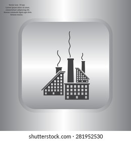 icon of factory. Vector illustrator EPS 10