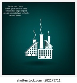 icon of factory. Vector illustrator EPS 10