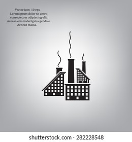 icon of factory. Vector illustrator EPS 10