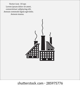 icon of factory. Vector illustrator EPS 10