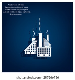 icon of factory. Vector illustrator EPS 10