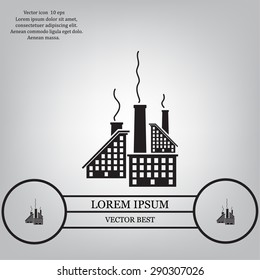 icon of factory. Vector illustrator EPS 10