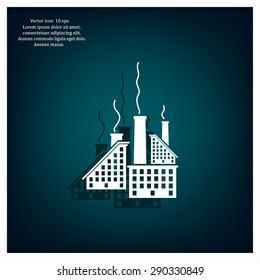 icon of factory. Vector illustrator EPS 10