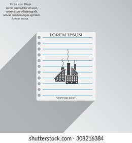 icon of factory. Vector illustrator EPS 10