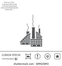 icon of factory. Vector illustrator EPS 10