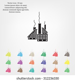 icon of factory. Vector illustrator EPS 10