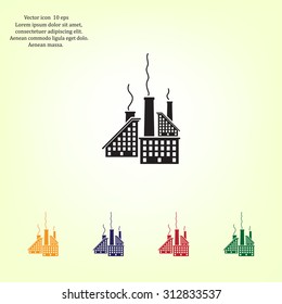 icon of factory. Vector illustrator EPS 10
