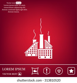 icon of factory. Vector illustrator EPS 10