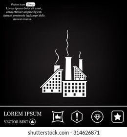icon of factory. Vector illustrator EPS 10