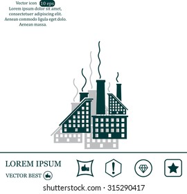 icon of factory. Vector illustrator EPS 10