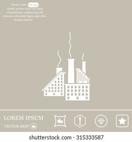 icon of factory. Vector illustrator EPS 10