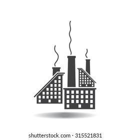 icon of factory. Vector illustrator EPS 10