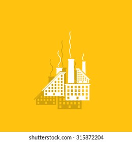 icon of factory. Vector illustrator EPS 10
