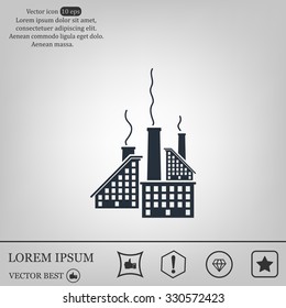 icon of factory. Vector illustrator EPS 10