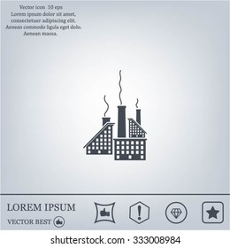 icon of factory. Vector illustrator EPS 10