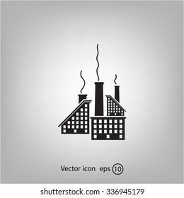 icon of factory. Vector illustrator EPS 10