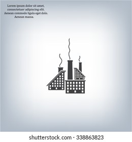 icon of factory. Vector illustrator EPS 10