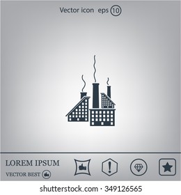 icon of factory. Vector illustrator EPS 10