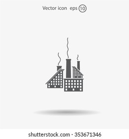 icon of factory. Vector illustrator EPS 10