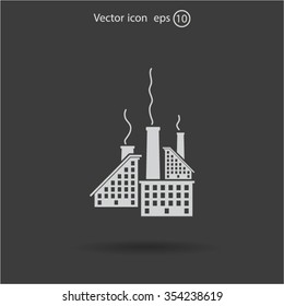 icon of factory. Vector illustrator EPS 10