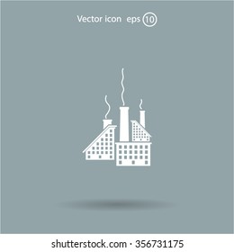 icon of factory. Vector illustrator EPS 10