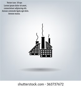 icon of factory. Vector illustrator EPS 10