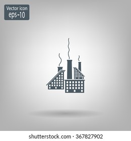 icon of factory. Vector illustrator EPS 10