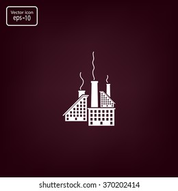 icon of factory. Vector illustrator EPS 10