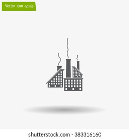 icon of factory. Vector illustrator EPS 10