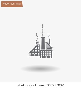 icon of factory. Vector illustrator EPS 10
