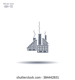 icon of factory. Vector illustrator EPS 10