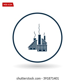 icon of factory. Vector illustrator EPS 10