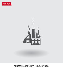 icon of factory. Vector illustrator EPS 10