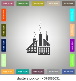 icon of factory. Vector illustrator EPS 10