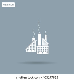 icon of factory. Vector illustrator EPS 10