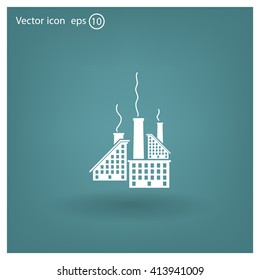 icon of factory. Vector illustrator EPS 10