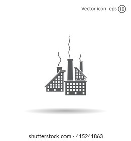 icon of factory. Vector illustrator EPS 10