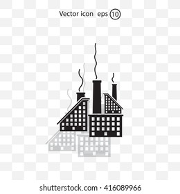 icon of factory. Vector illustrator EPS 10