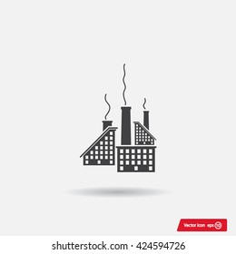 icon of factory. Vector illustrator EPS 10