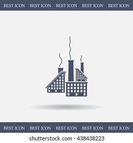 icon of factory. Vector illustrator EPS 10