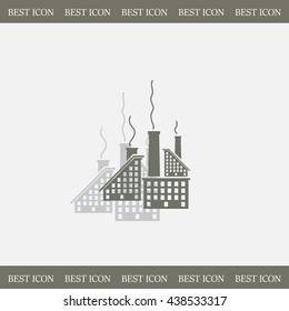 icon of factory. Vector illustrator EPS 10