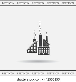 icon of factory. Vector illustrator EPS 10