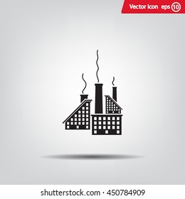 icon of factory. Vector illustrator EPS 10