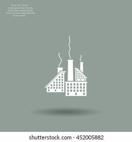 icon of factory. Vector illustrator EPS 10