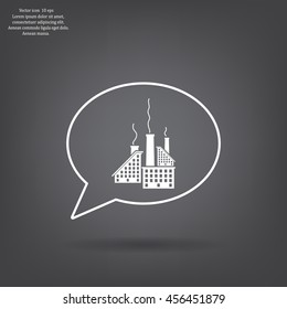 icon of factory. Vector illustrator EPS 10